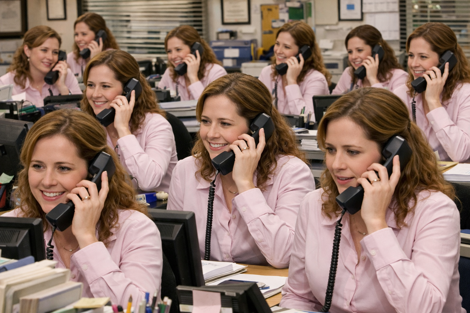 Equipo de atención telefónica profesional